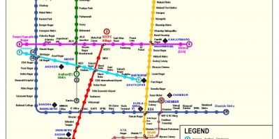 Mumbai metro estasyon kat jeyografik